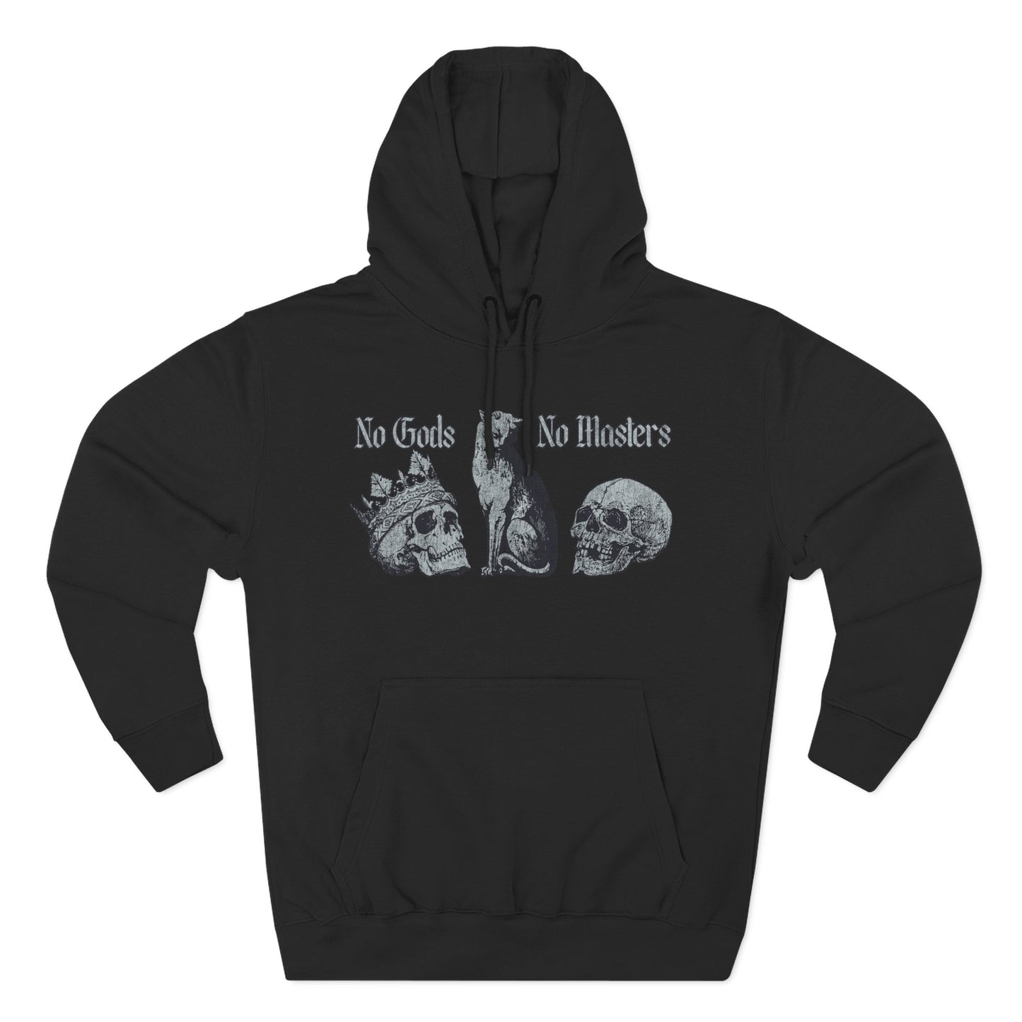 No Gods No Masters Fleece, Rebellious Spirit Hoodie, Alternative Fashion Sweatshirt, Gothic Apparel, Unisex Pullover, Edgy Gift Idea