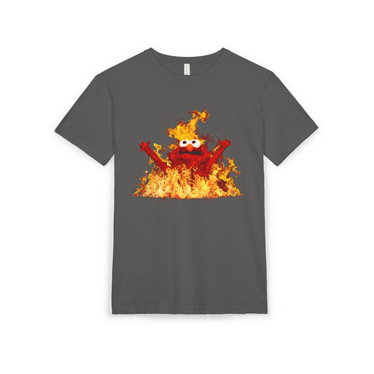 Elmo Rise on Premium Unisex Sueded Tee by NextLevel