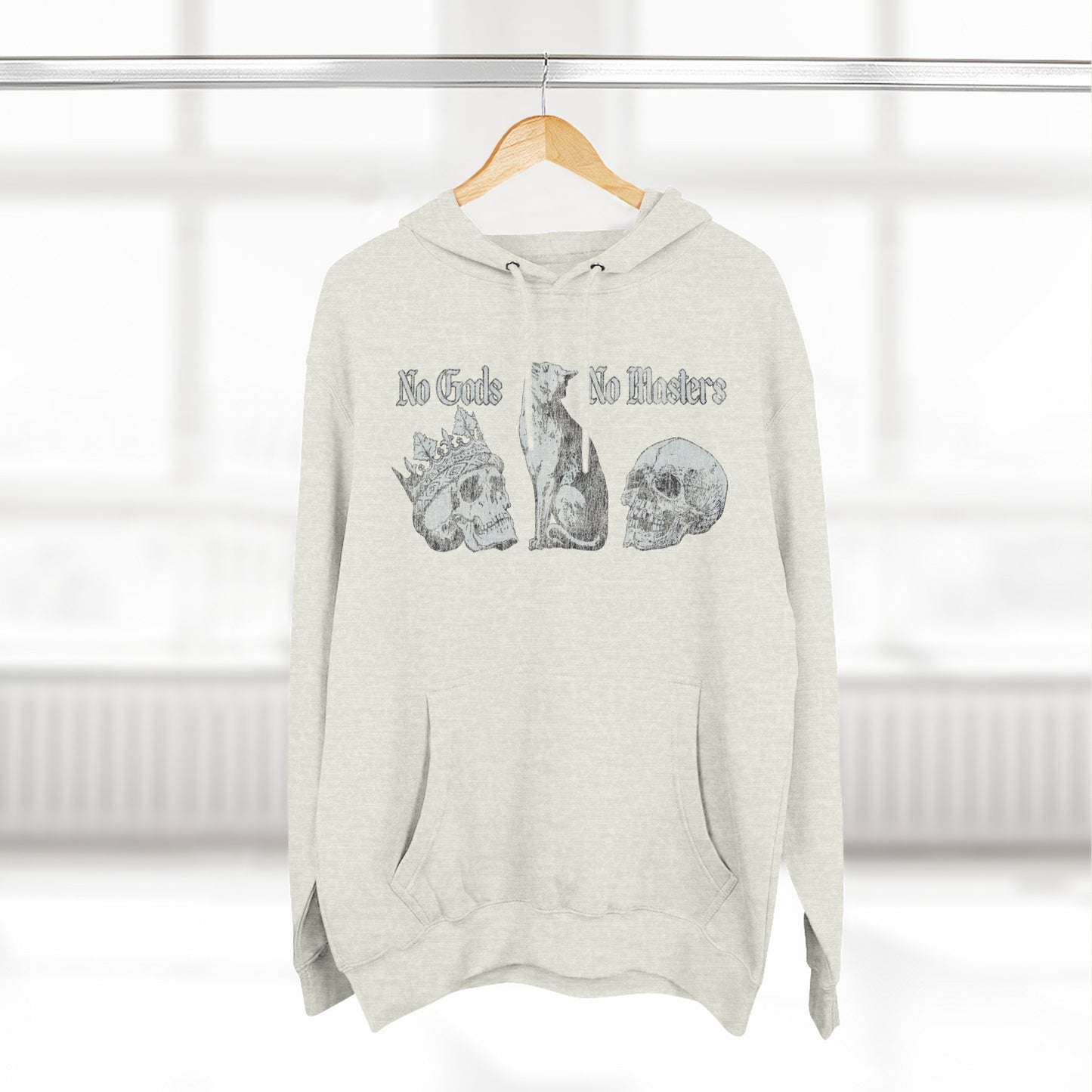 No Gods No Masters Fleece, Rebellious Spirit Hoodie, Alternative Fashion Sweatshirt, Gothic Apparel, Unisex Pullover, Edgy Gift Idea