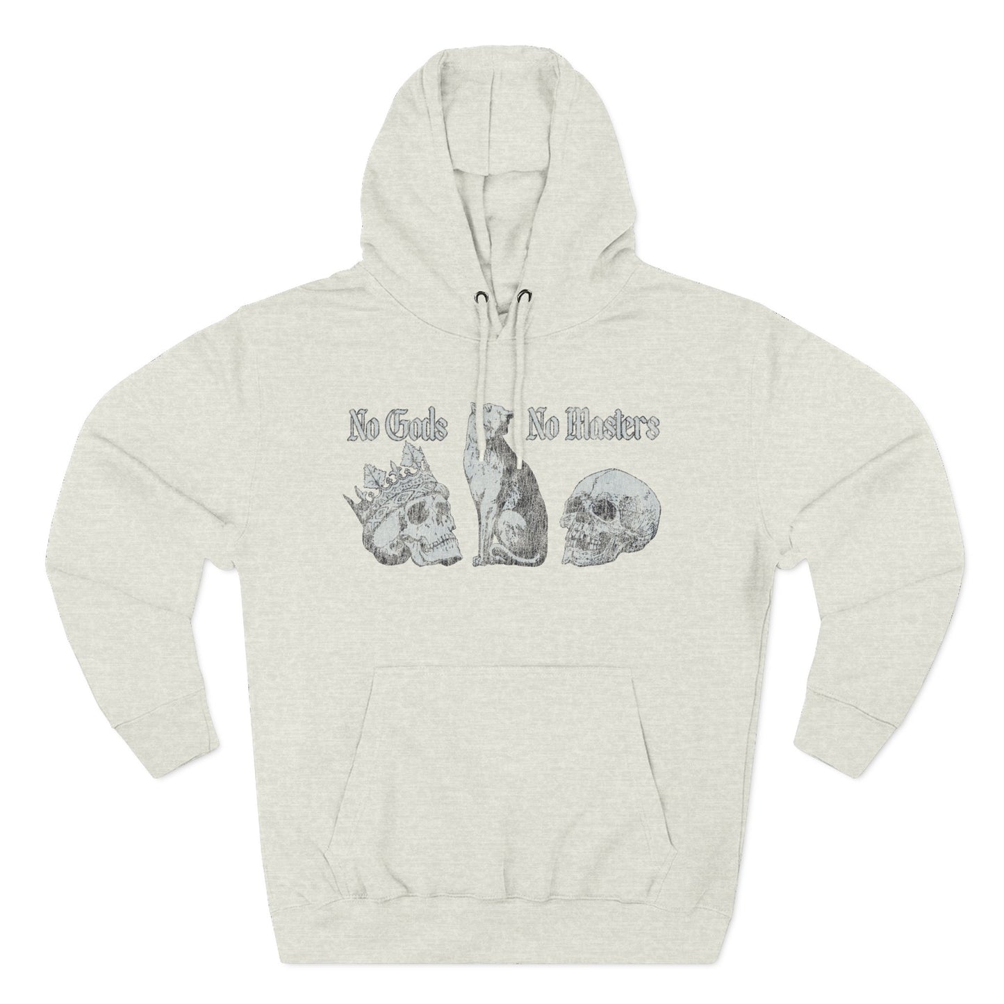 No Gods No Masters Fleece, Rebellious Spirit Hoodie, Alternative Fashion Sweatshirt, Gothic Apparel, Unisex Pullover, Edgy Gift Idea