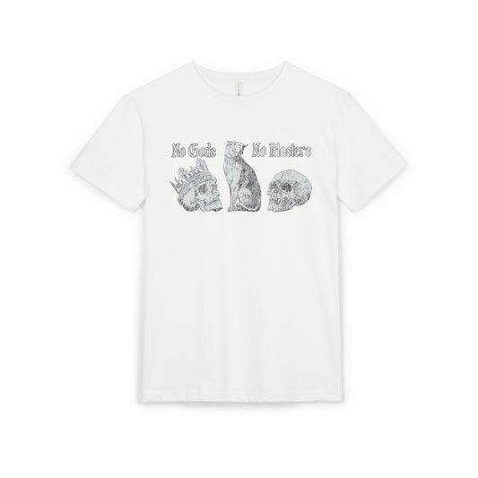 No Gods No Masters, Gothic Graphic T-Shirt - Unisex Tee, Edgy Gift, Casual Wear, Music Festivals, Statement Shirt