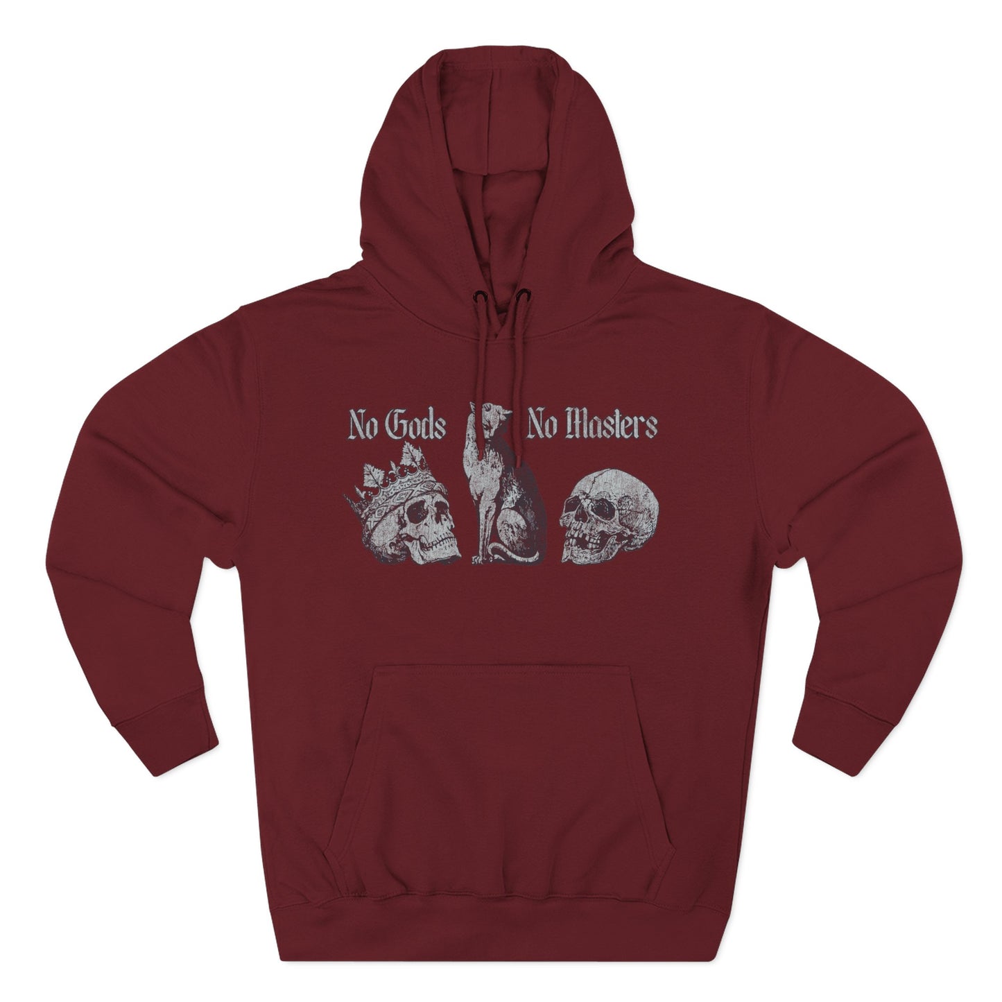 No Gods No Masters Fleece, Rebellious Spirit Hoodie, Alternative Fashion Sweatshirt, Gothic Apparel, Unisex Pullover, Edgy Gift Idea