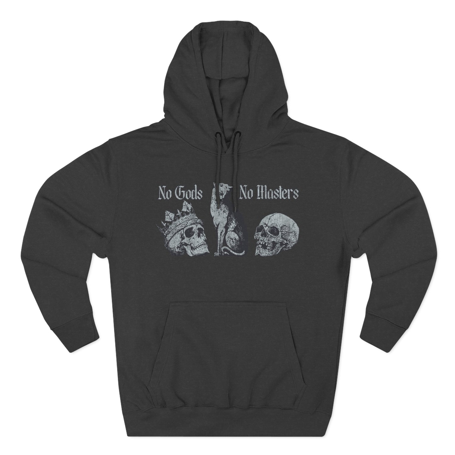 No Gods No Masters Fleece, Rebellious Spirit Hoodie, Alternative Fashion Sweatshirt, Gothic Apparel, Unisex Pullover, Edgy Gift Idea