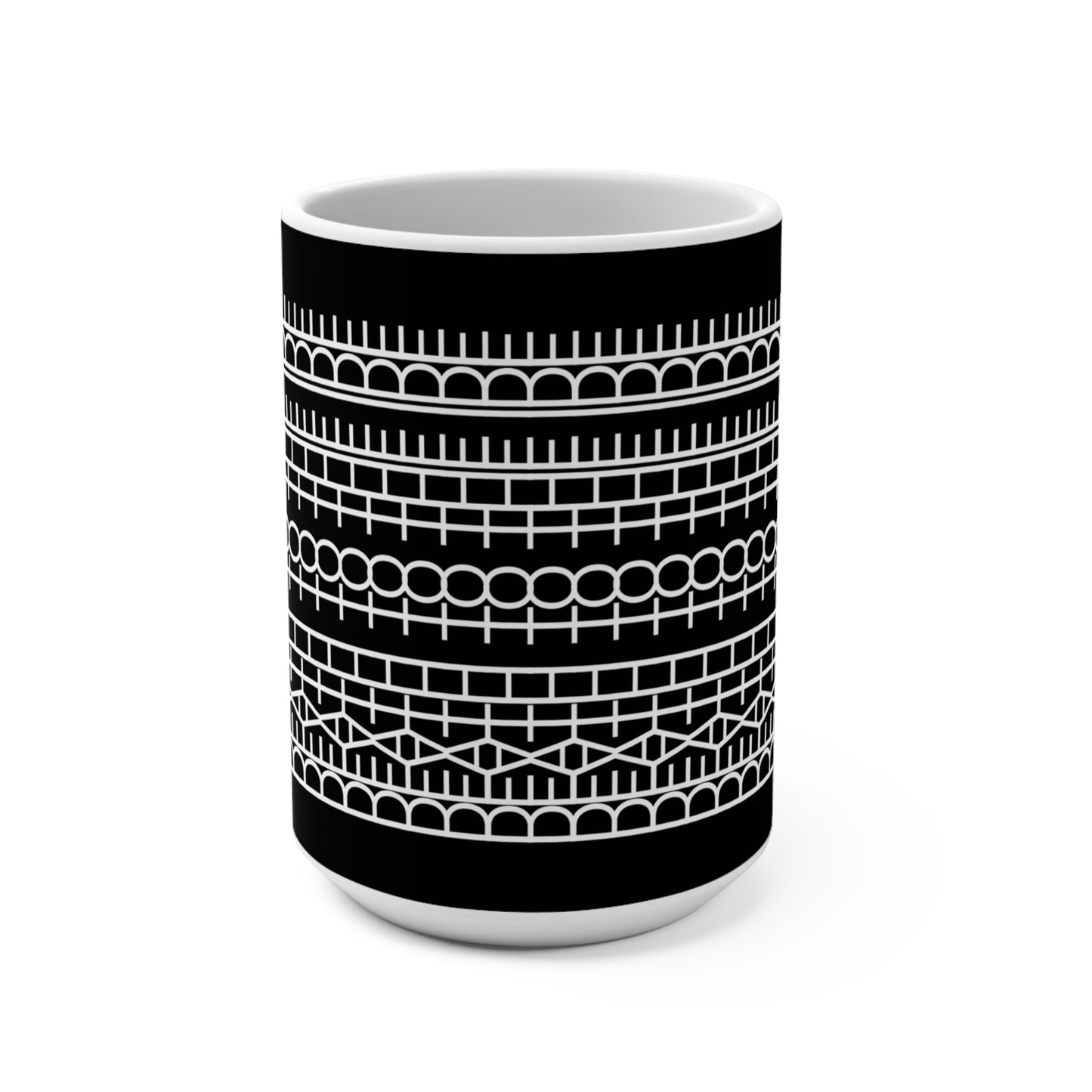Spoke Mug - Tire Track Hidden Message 15OZ Mug - Inverted Colors