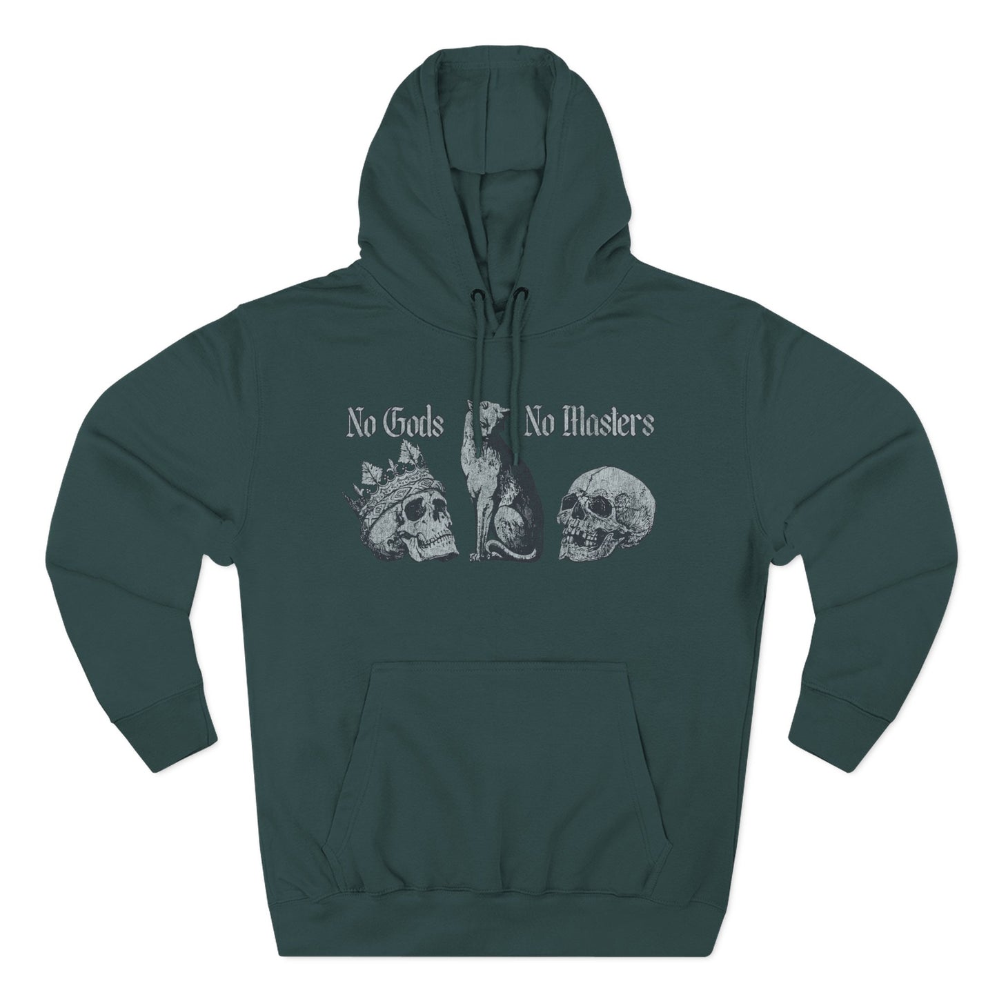 No Gods No Masters Fleece, Rebellious Spirit Hoodie, Alternative Fashion Sweatshirt, Gothic Apparel, Unisex Pullover, Edgy Gift Idea