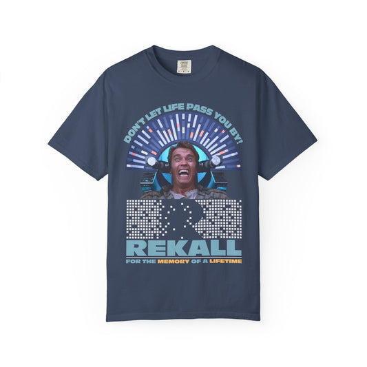 Rekall Vacations - Retro Movie Tribute T-Shirt, Unisex Graphic Tee for Movie Lovers, Nostalgic Apparel