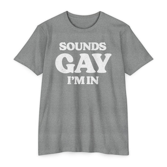 Sounds Gay, I'm in! - Printed on NextLevel Unisex CVC 6210 T-Shirt