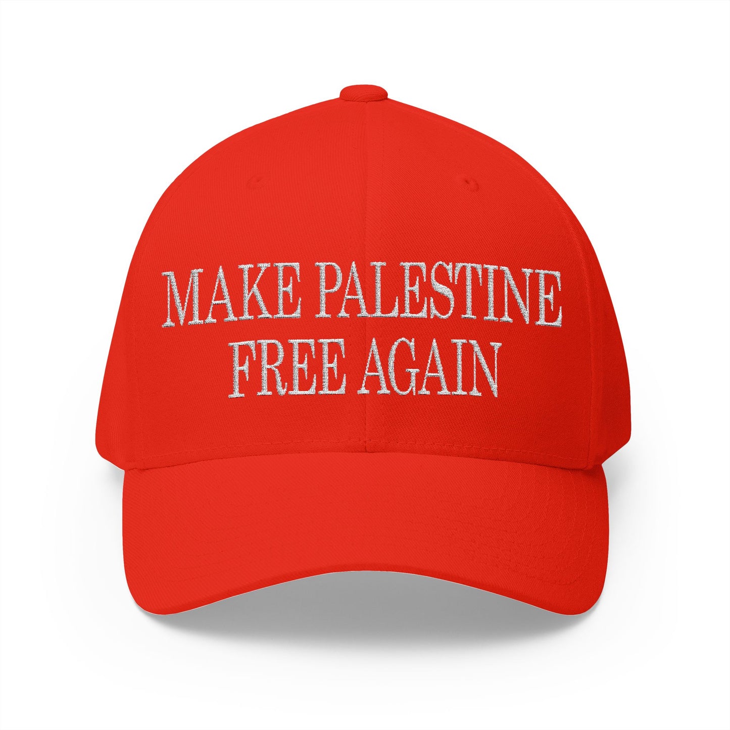 Make Palestine Free Again - Embroidered Fitted Closed-back Cap