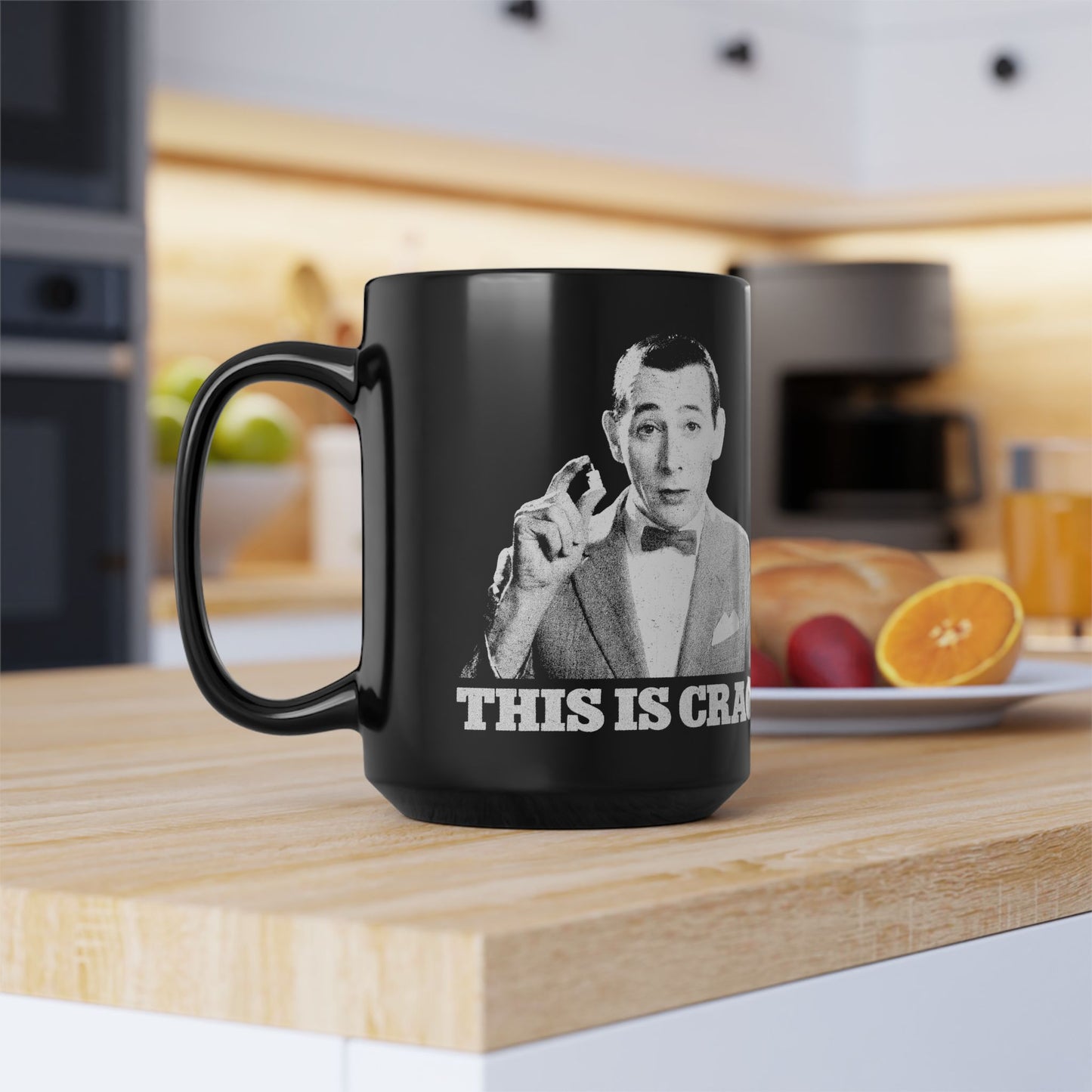 This is crack - PeeWee PSA - Black Mug (15oz)