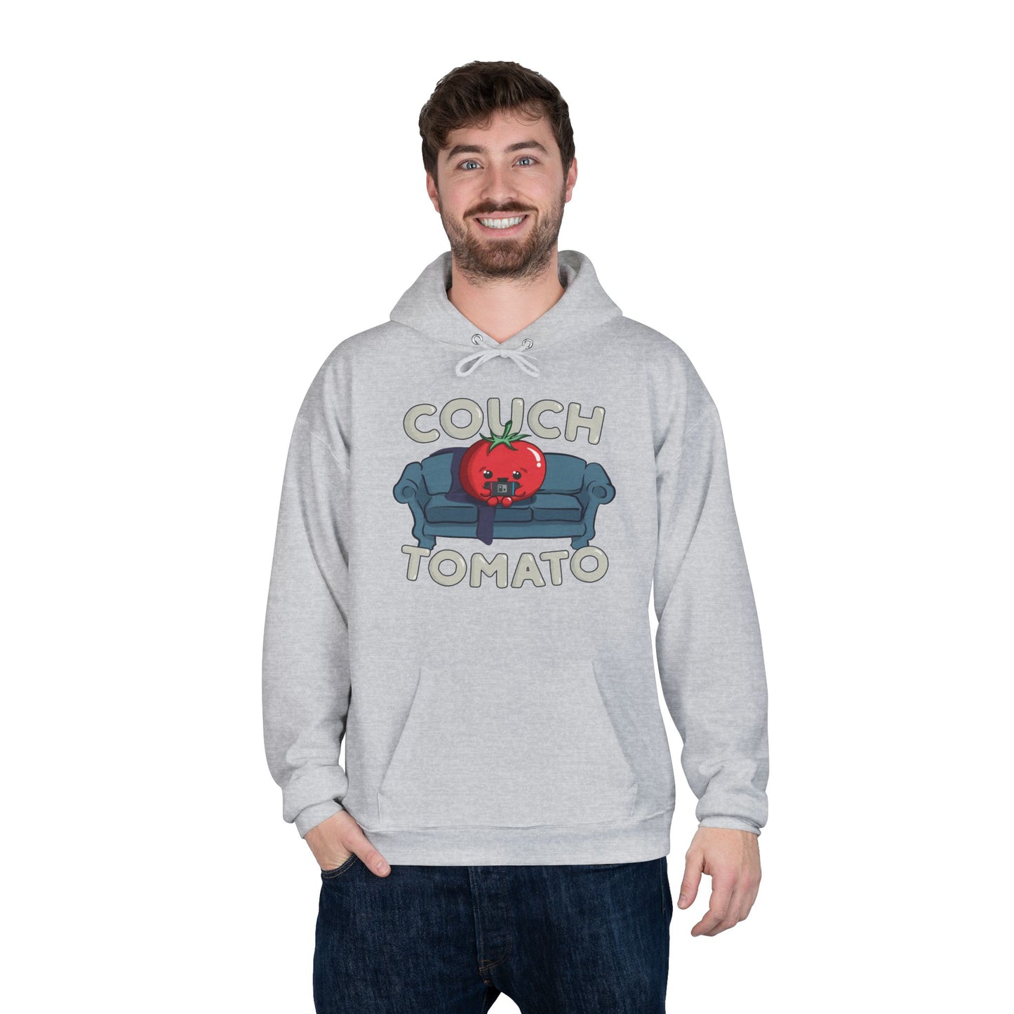 Cozy Couch Tomato Medium Weight Pullover Hoodie