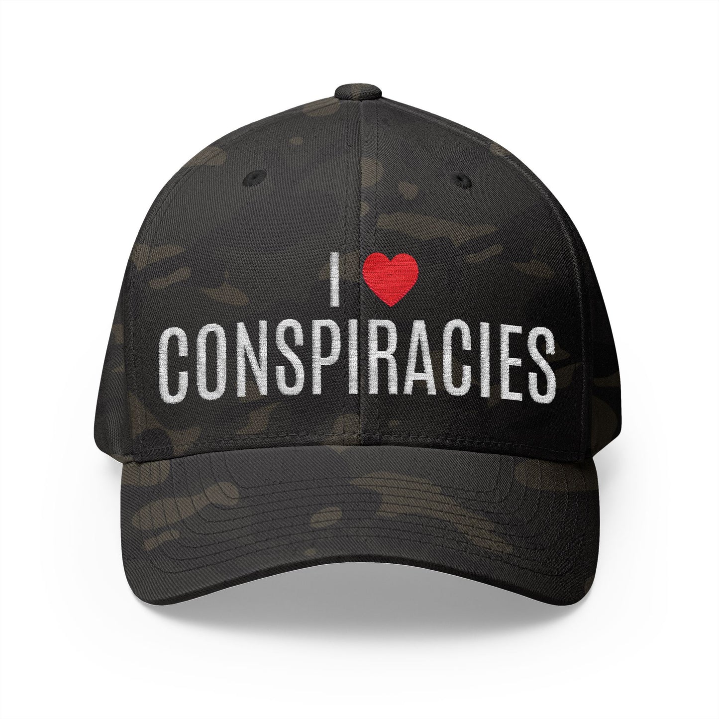 I Heart Conspiracies - Closed-Back Structured Cap (Embroidery)
