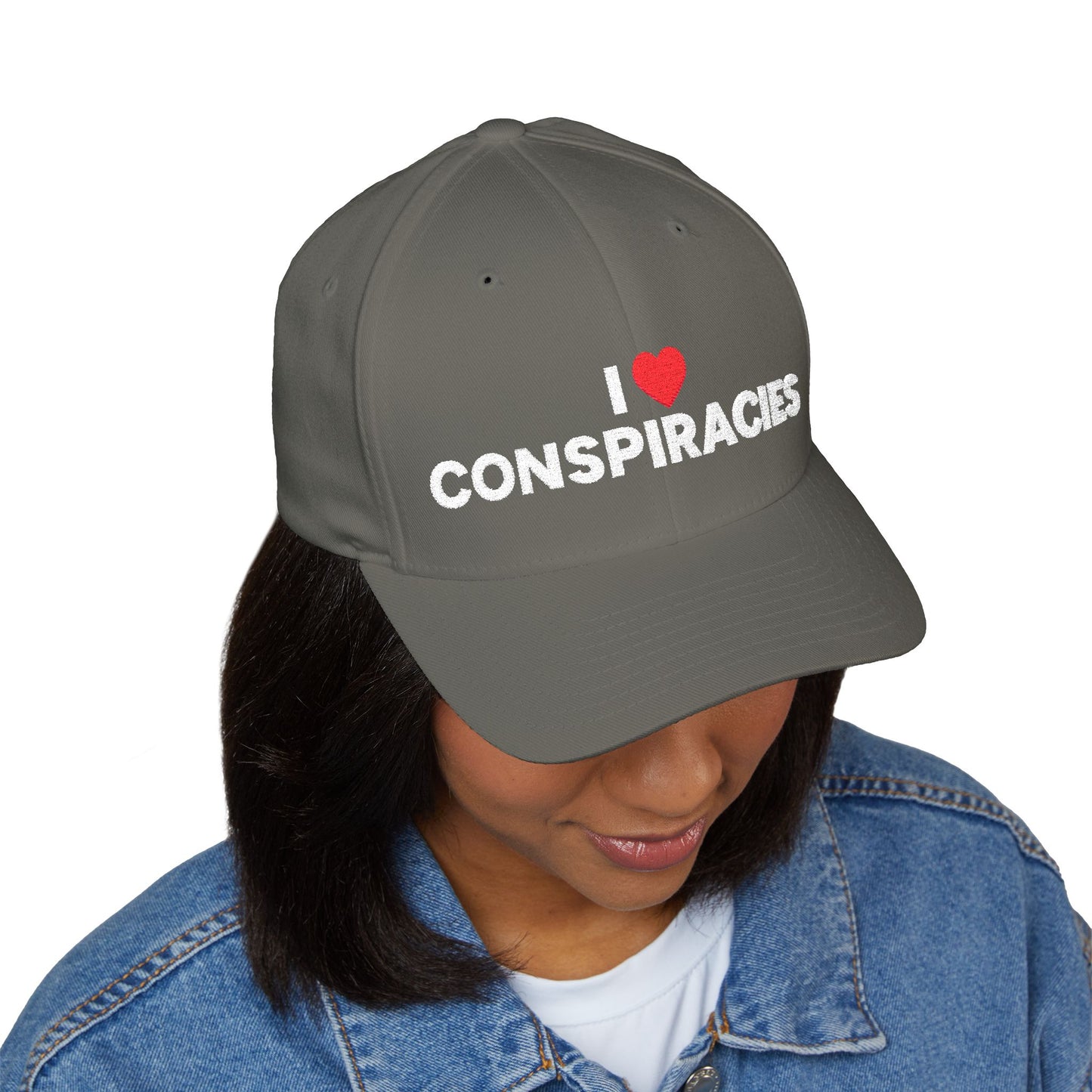 I Heart Conspiracies - Closed-Back Structured Cap (Embroidery)