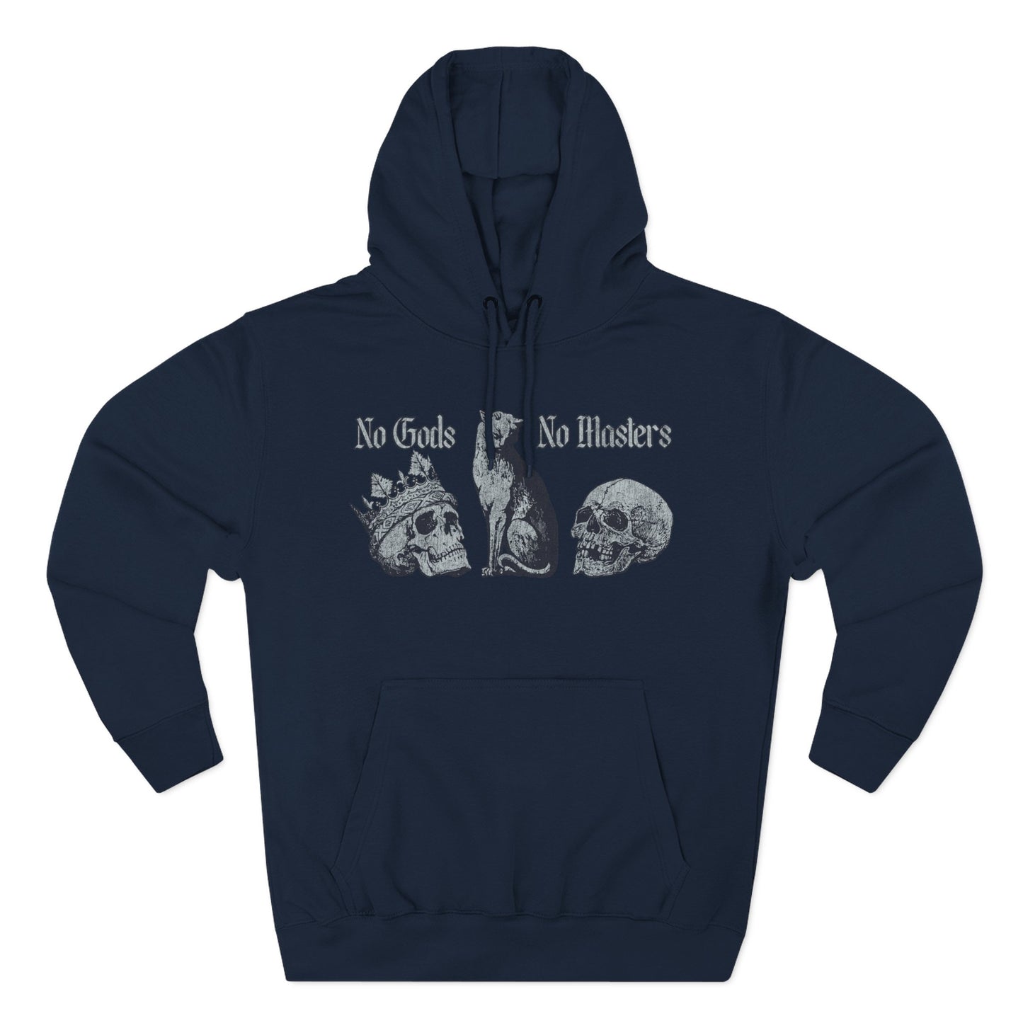 No Gods No Masters Fleece, Rebellious Spirit Hoodie, Alternative Fashion Sweatshirt, Gothic Apparel, Unisex Pullover, Edgy Gift Idea