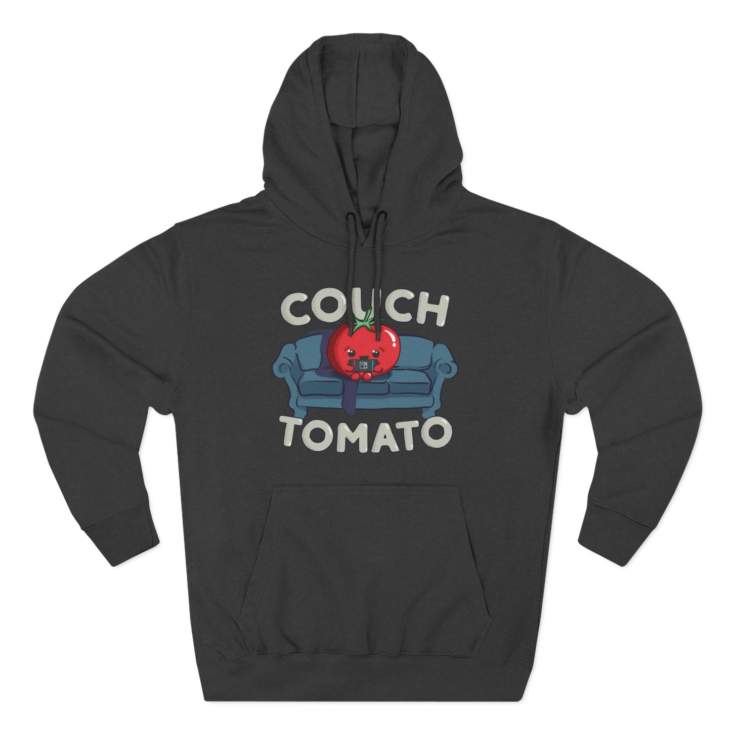 Cozy Couch Tomato 3-Panel Pullover Fleece Hoodie