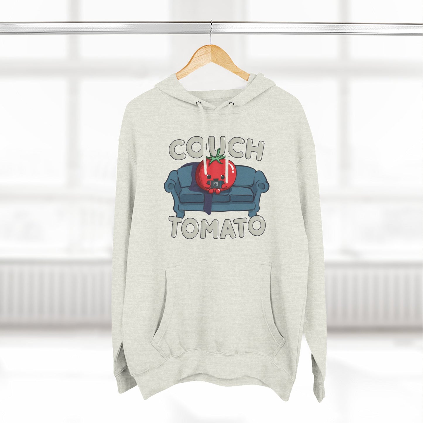 Cozy Couch Tomato 3-Panel Pullover Fleece Hoodie