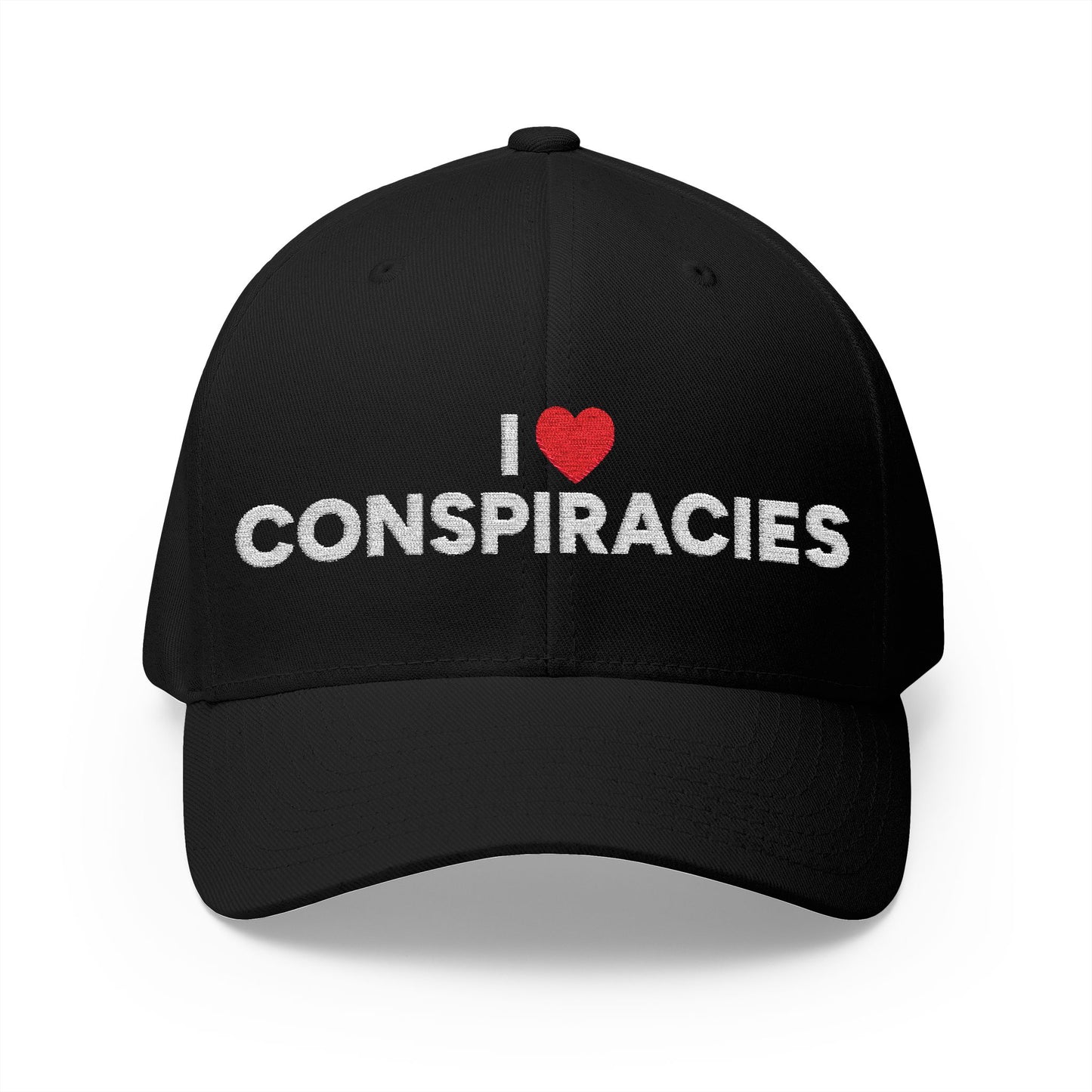 I Heart Conspiracies - Closed-Back Structured Cap (Embroidery)