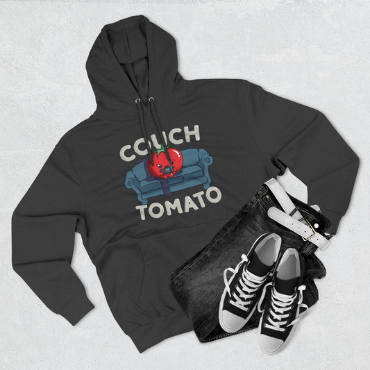 Cozy Couch Tomato 3-Panel Pullover Fleece Hoodie
