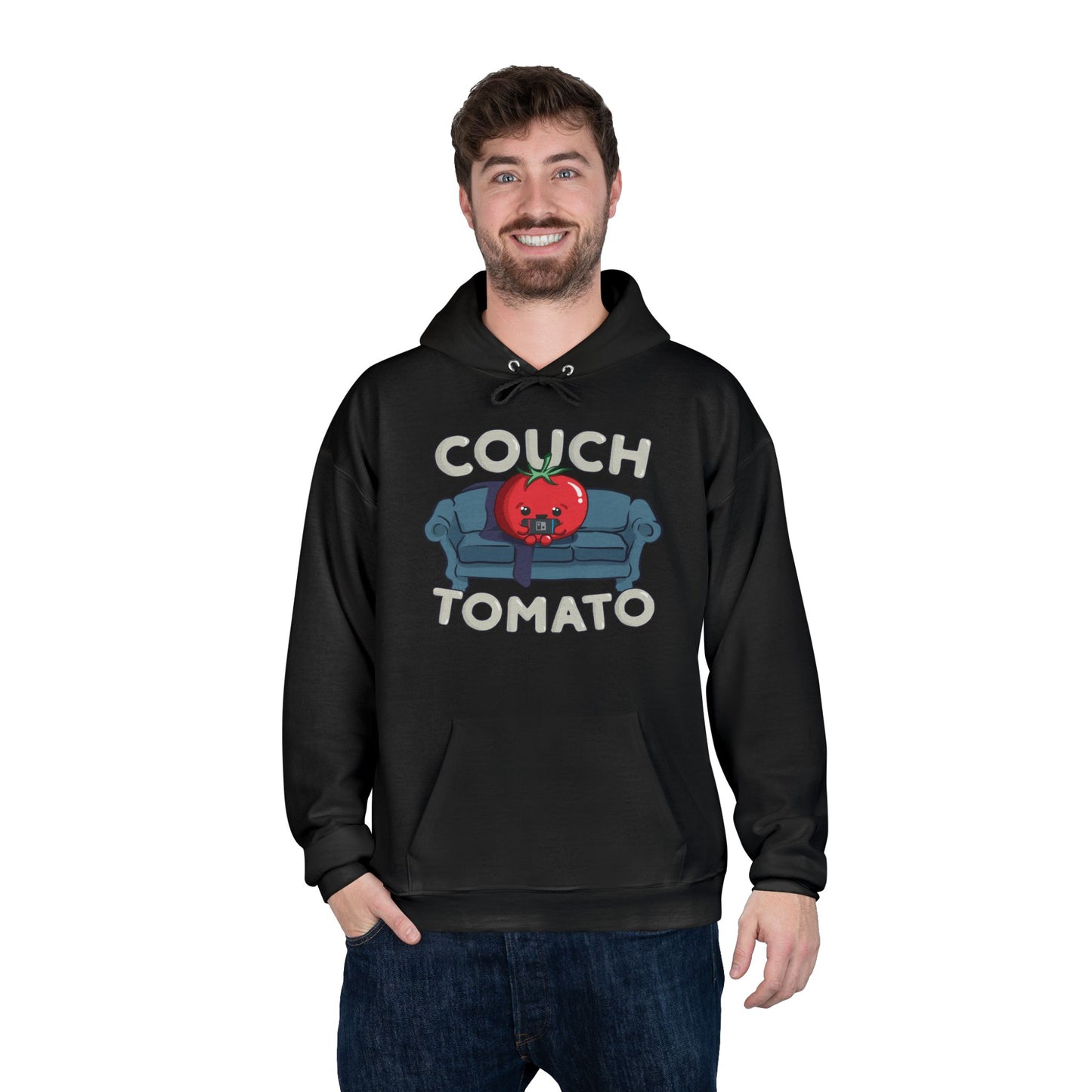 Cozy Couch Tomato Medium Weight Pullover Hoodie