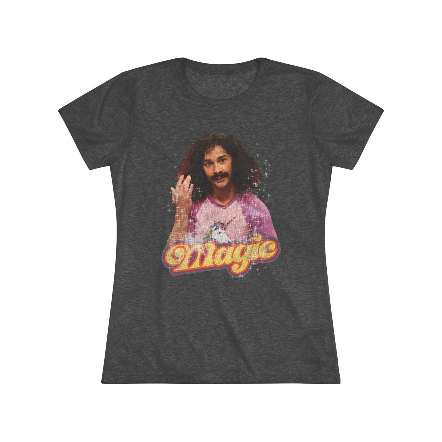 Magic Meme Women's Triblend Tee, Fun Vintage Graphic Shirt