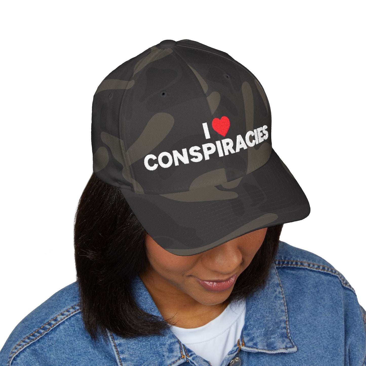 I Heart Conspiracies - Closed-Back Structured Cap (Embroidery)