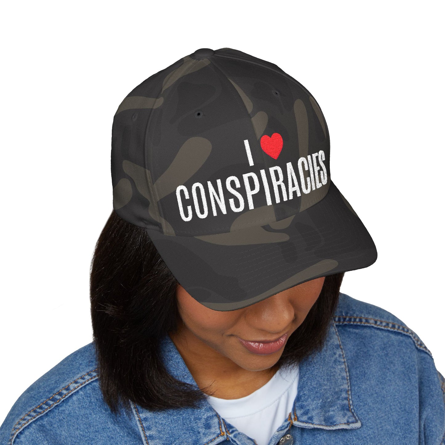 I Heart Conspiracies - Closed-Back Structured Cap (Embroidery)