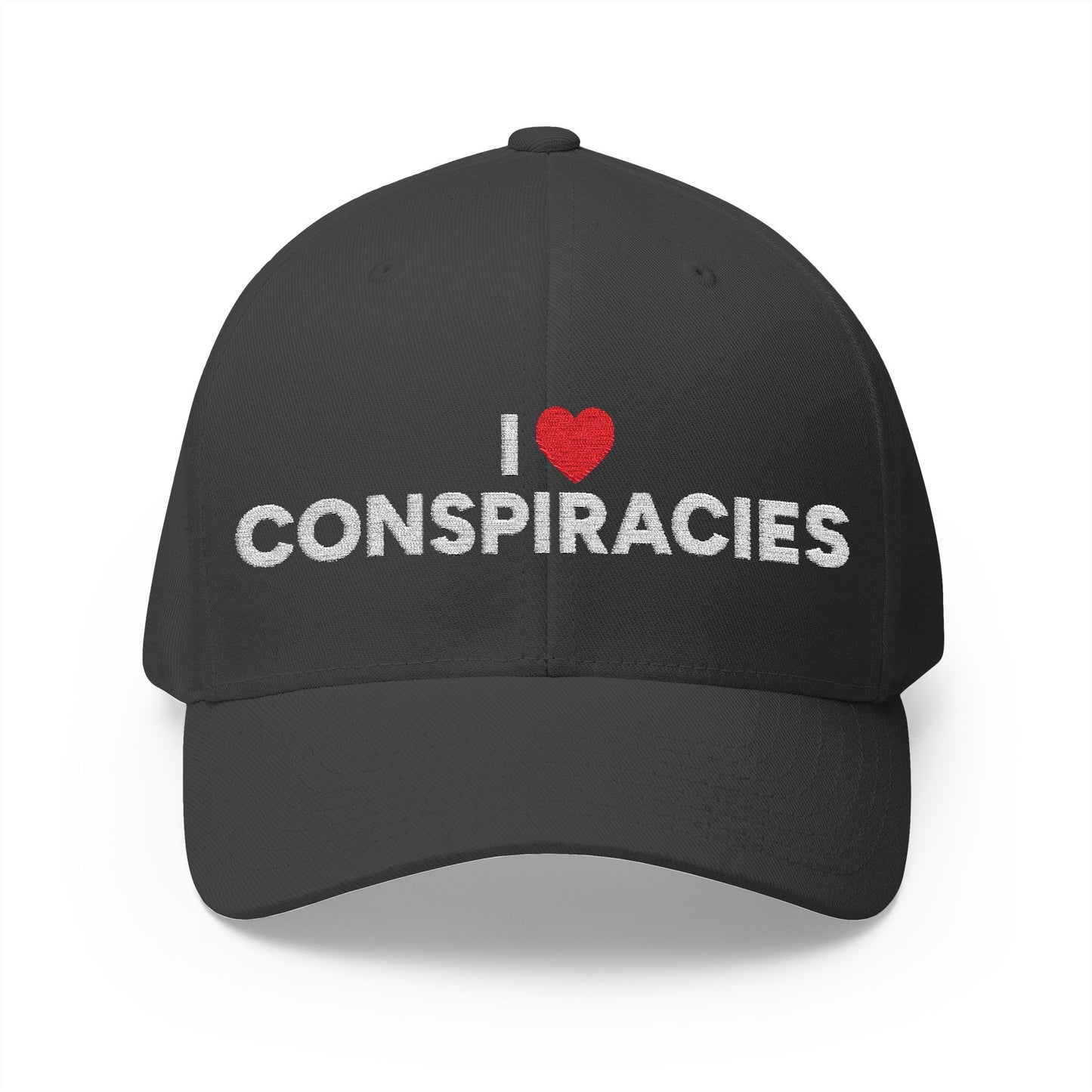 I Heart Conspiracies - Closed-Back Structured Cap (Embroidery)