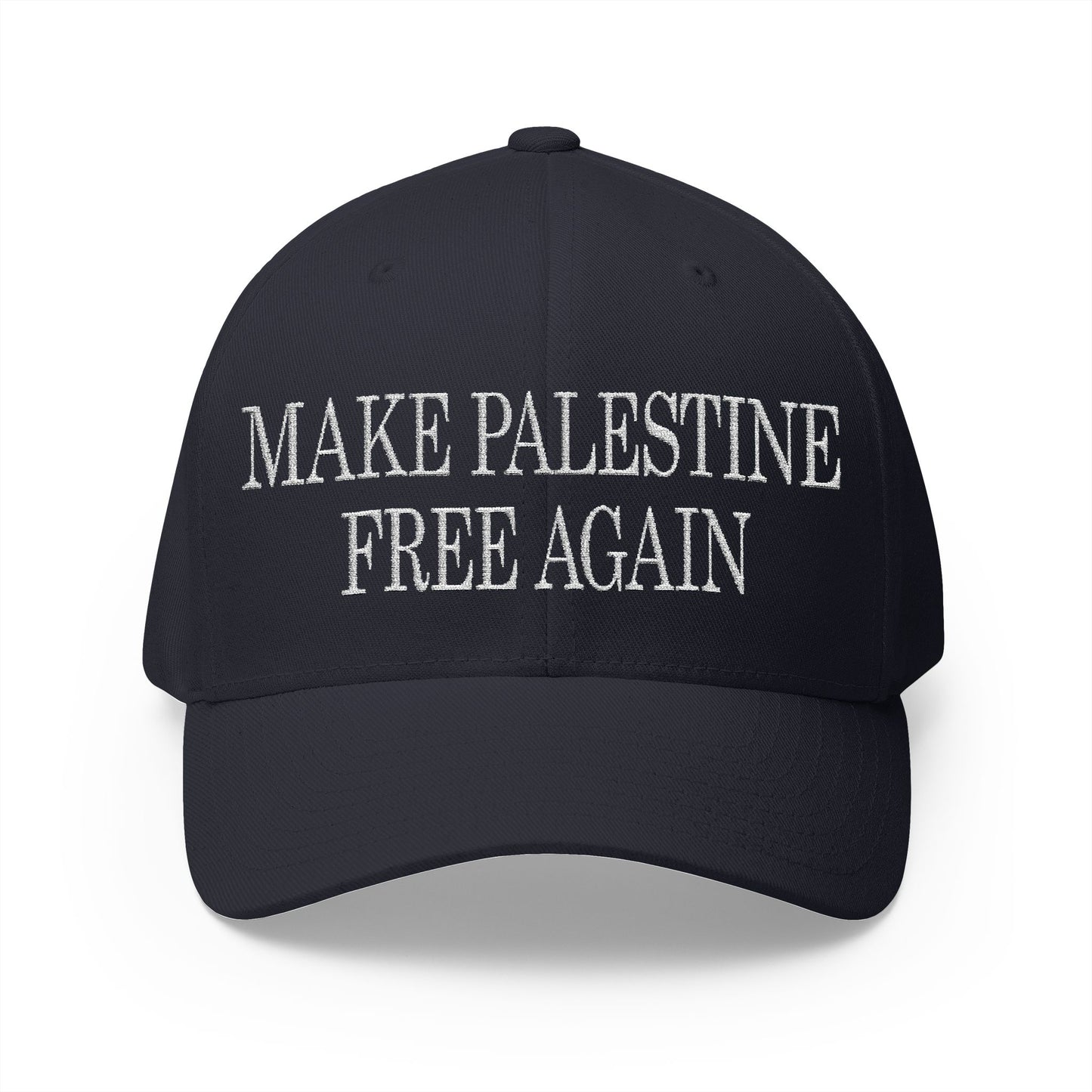 Make Palestine Free Again - Embroidered Fitted Closed-back Cap