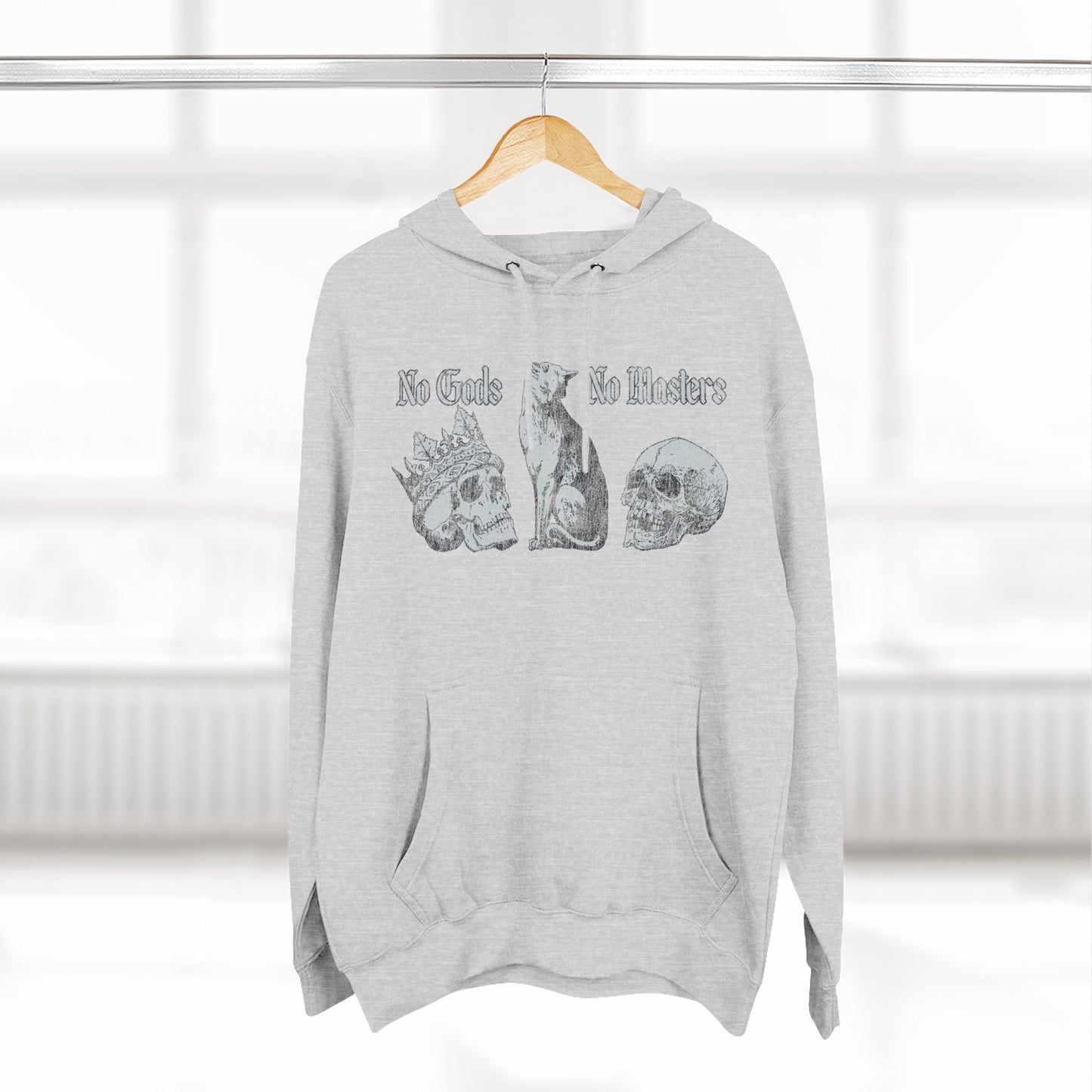 No Gods No Masters Fleece, Rebellious Spirit Hoodie, Alternative Fashion Sweatshirt, Gothic Apparel, Unisex Pullover, Edgy Gift Idea