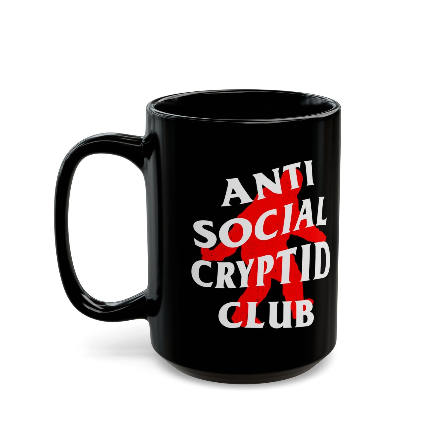 Anti-Social Cryptid Club - ASCC - Black Mug (15oz)