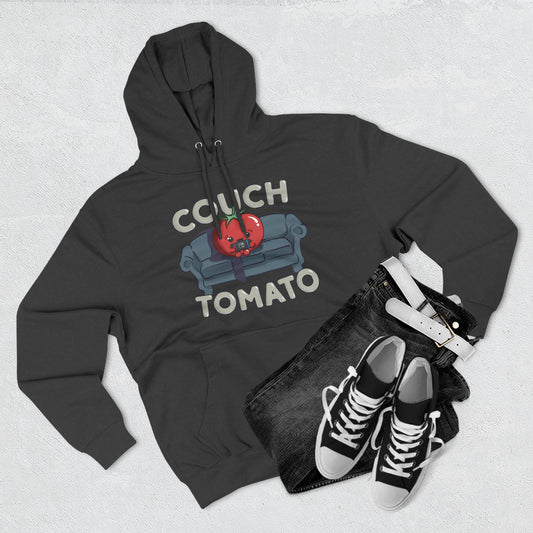 Cozy Couch Tomato 3-Panel Pullover Fleece Hoodie