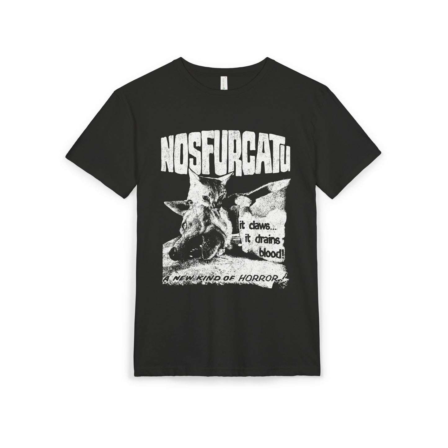 Nosfurcatu the Vampire Cat - Prtinted on NextLevel Unisex Sueded T-Shirt