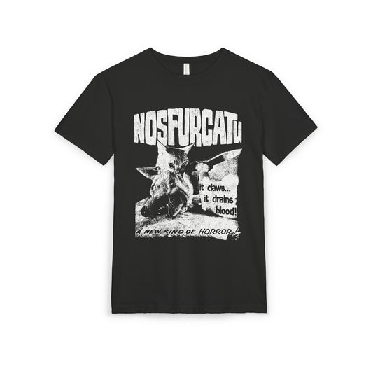 Nosfurcatu the Vampire Cat - Prtinted on NextLevel Unisex Sueded T-Shirt