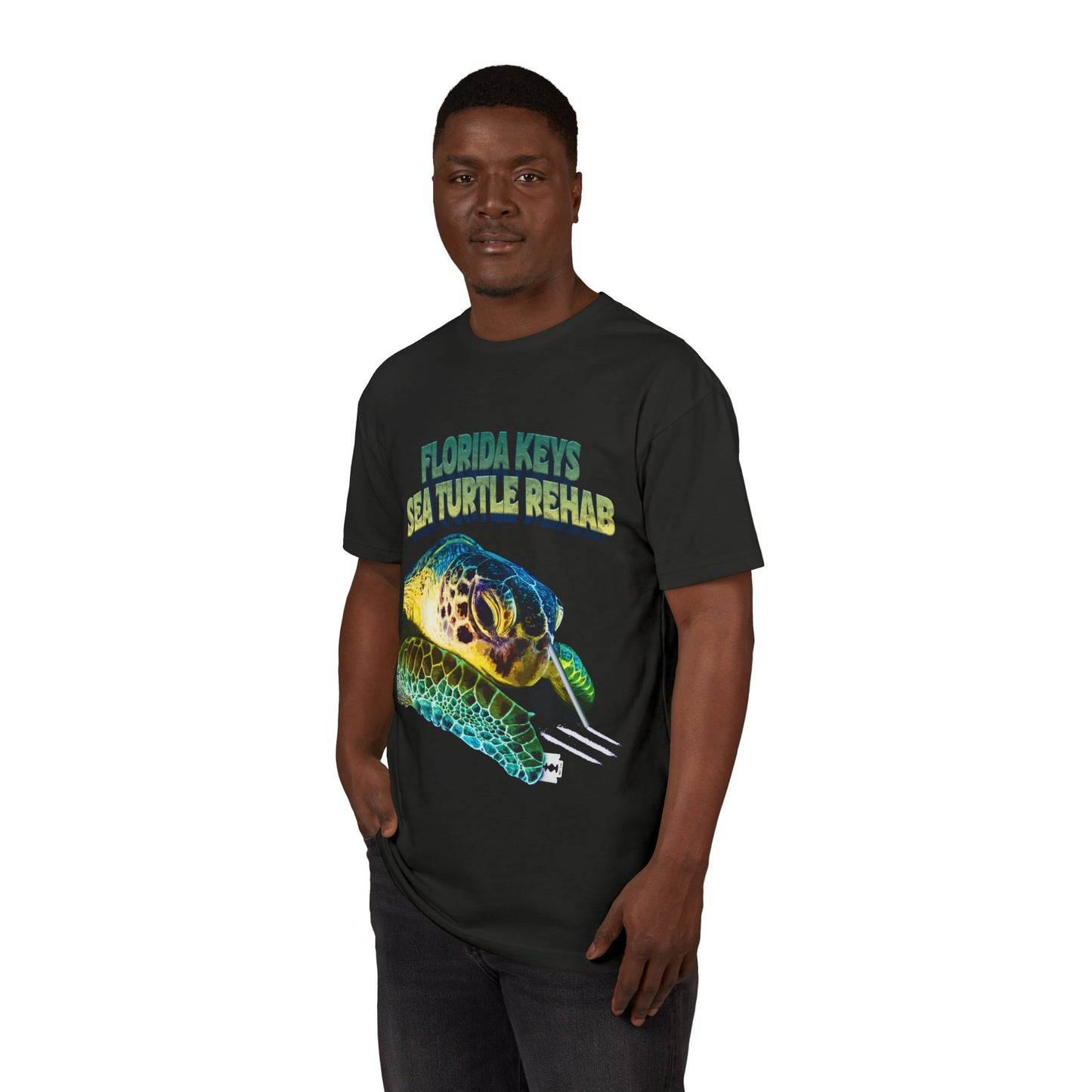 Florida Keys Sea Turtle Rehab Unisex Sueded T-Shirt, Eco-Friendly Tee, Animal Lover Gift, Wildlife Conservation Shirt, Beach Vibes Top