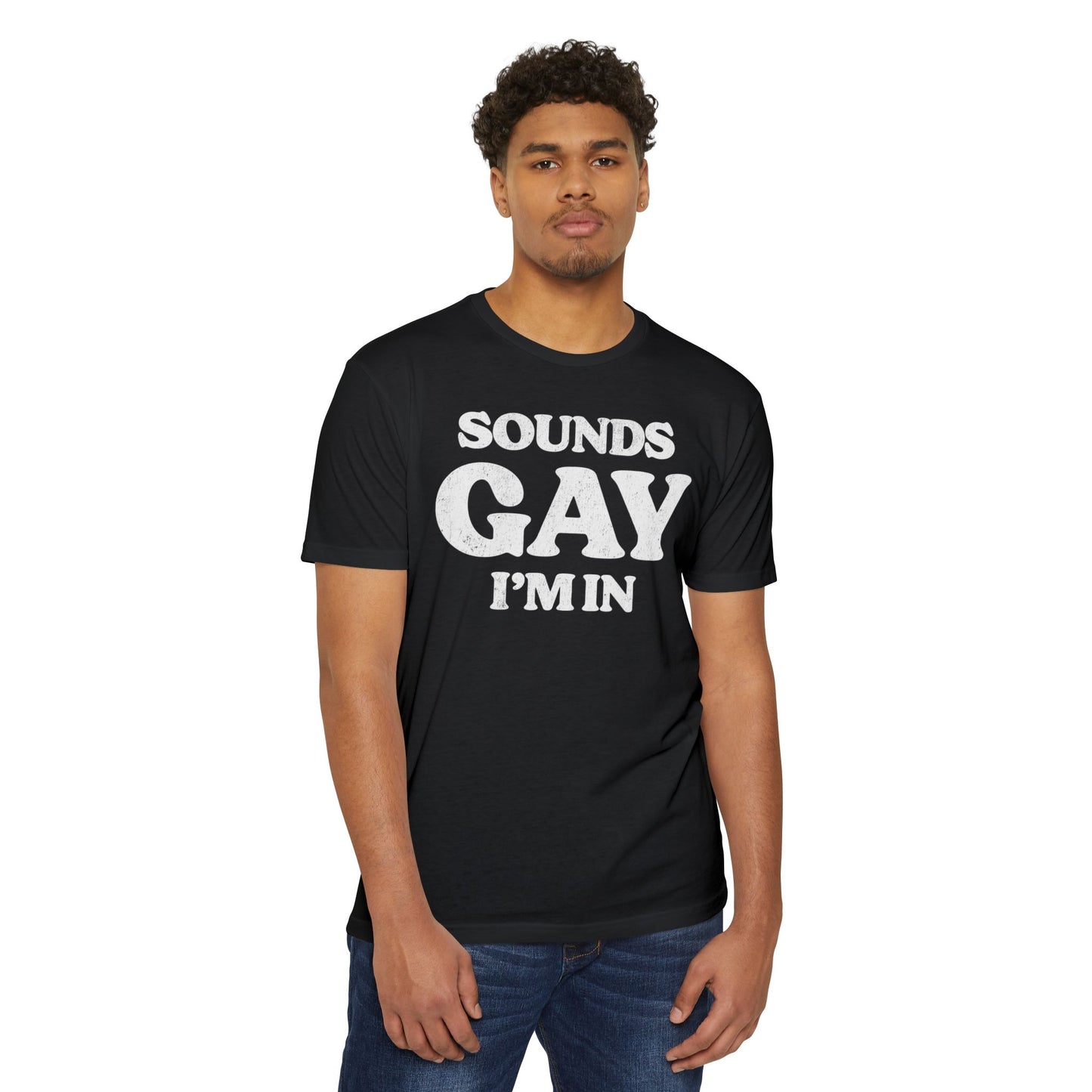 Sounds Gay, I'm in! - Printed on NextLevel Unisex CVC 6210 T-Shirt