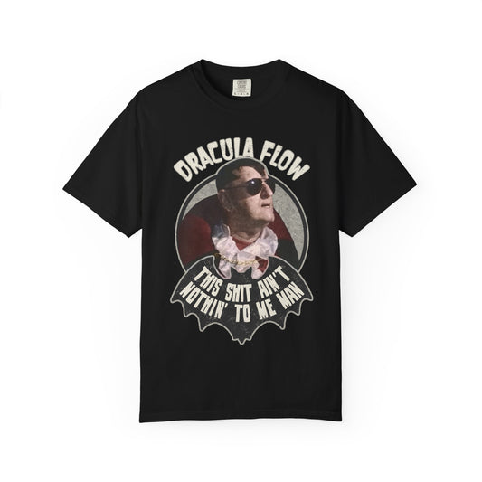 Dracula Flow Vintage Style T-Shirt, Unisex Graphic Tee, Halloween Shirt, Casual Wear, Gift for Horror Fans