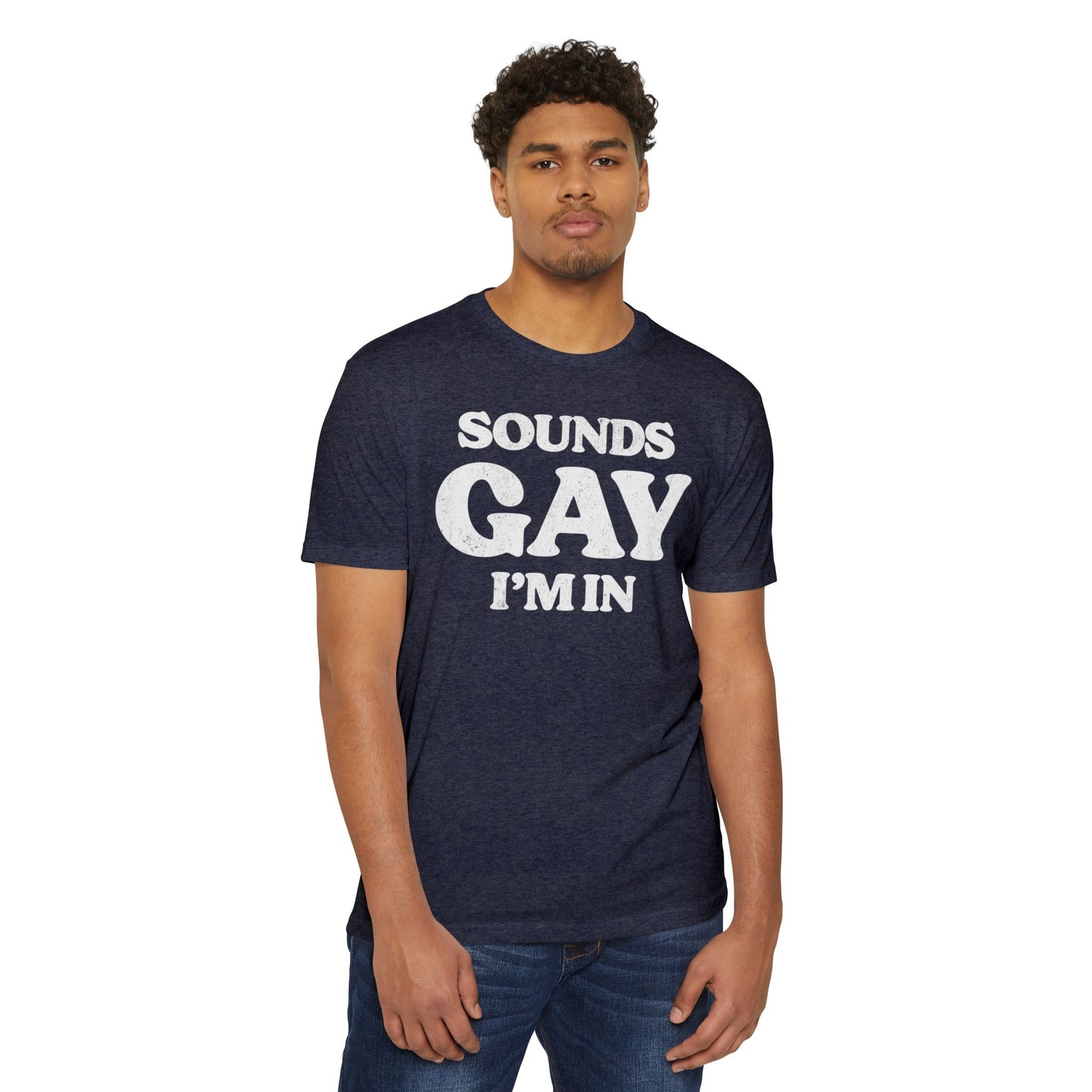 Sounds Gay, I'm in! - Printed on NextLevel Unisex CVC 6210 T-Shirt