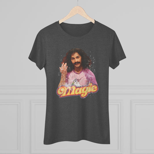 Magic Meme Women's Triblend Tee, Fun Vintage Graphic Shirt