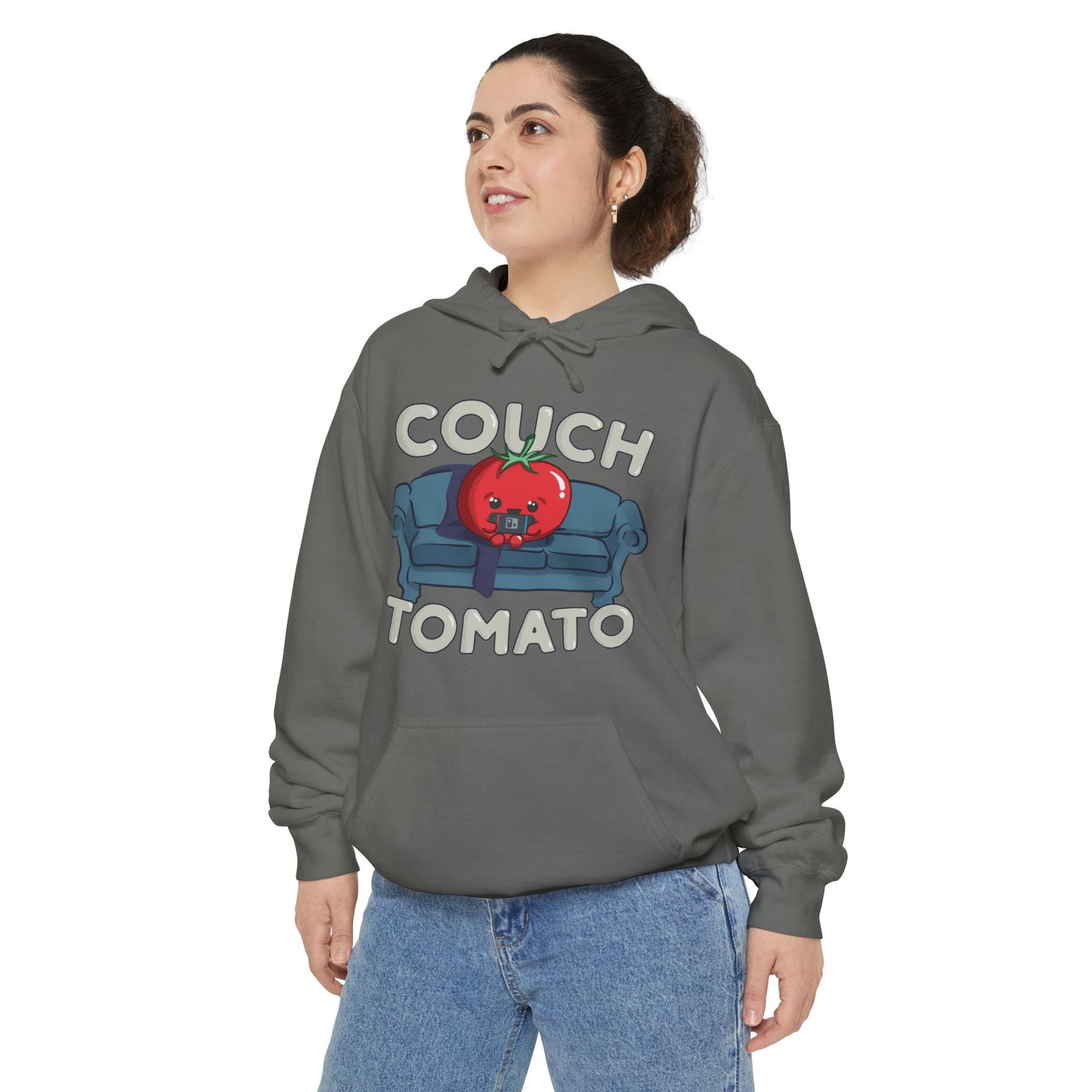 Cozy Couch Tomato Premium Hoodie | Unisex Garment-Dyed Pullover