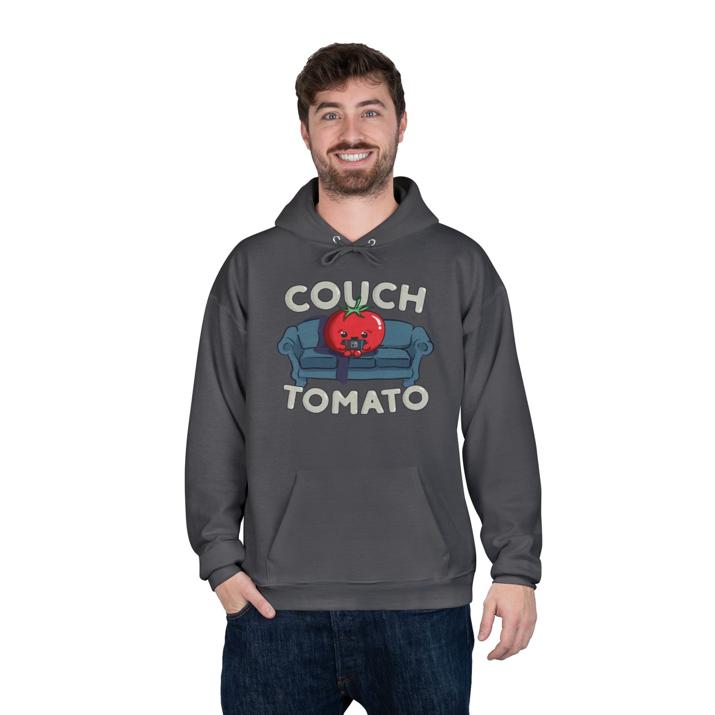 Cozy Couch Tomato Medium Weight Pullover Hoodie