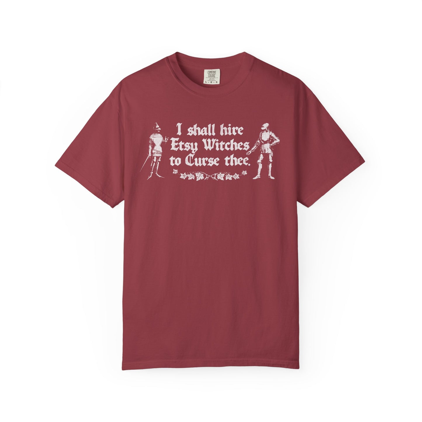 I Shall Hire Etsy Witches to Curse Thee Funny Graphic T-Shirt – Witchy Humor Tee