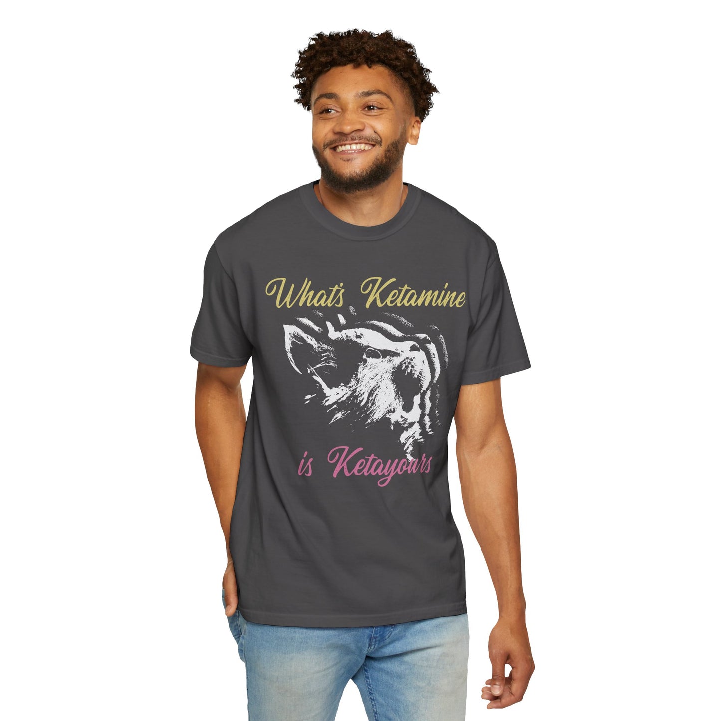 Kitten Hole Funny Cat Graphic VetMed T-Shirt – Cute Cat Humor Tee