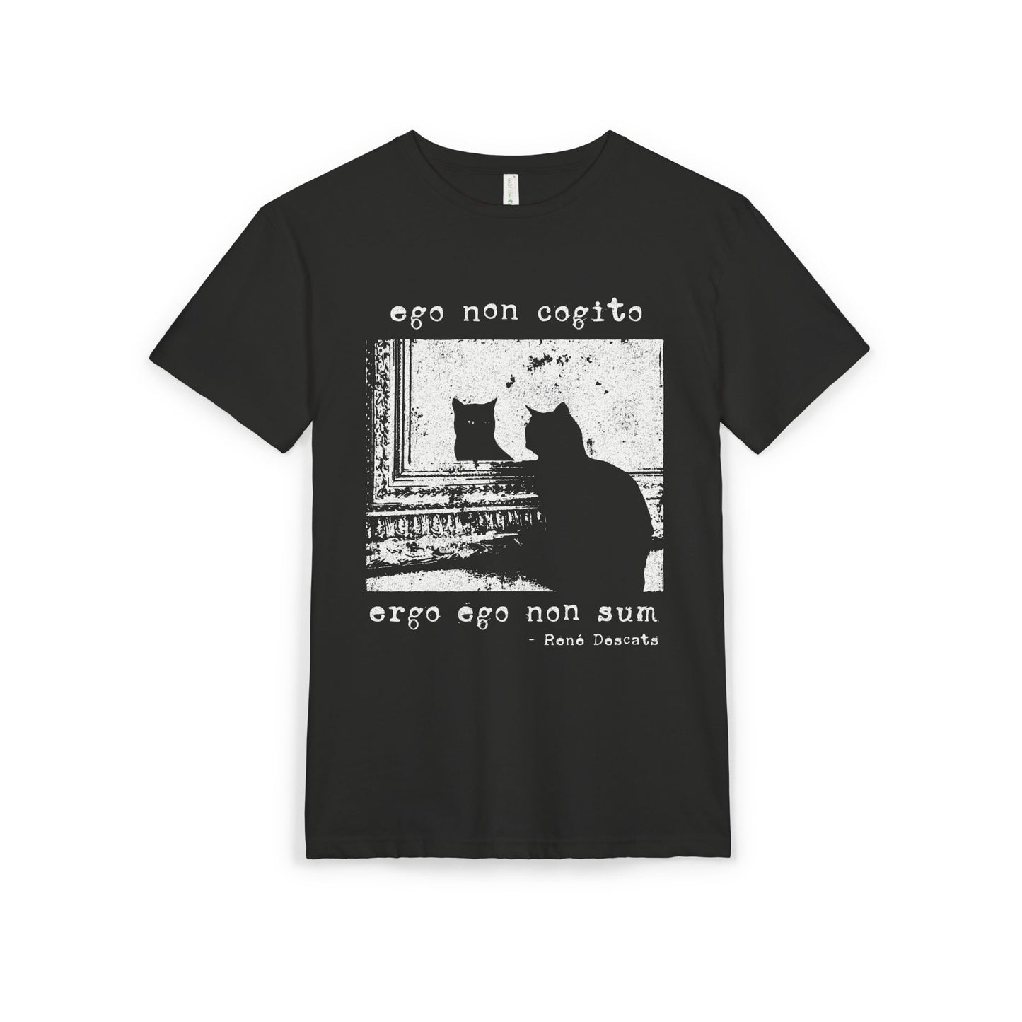 i do not think, therefore i do not am, but in Latin - printed on NextLevel Unisex Sueded T-Shirt