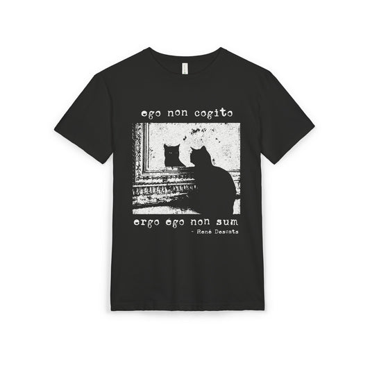 i do not think, therefore i do not am, but in Latin - printed on NextLevel Unisex Sueded T-Shirt