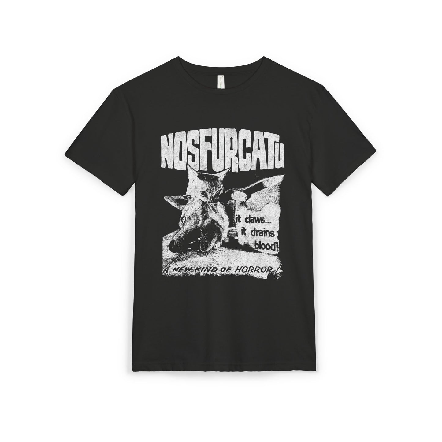 Nosfurcatu the Vampire Cat - Prtinted on NextLevel Unisex Sueded T-Shirt