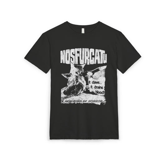 Nosfurcatu the Vampire Cat - Prtinted on NextLevel Unisex Sueded T-Shirt