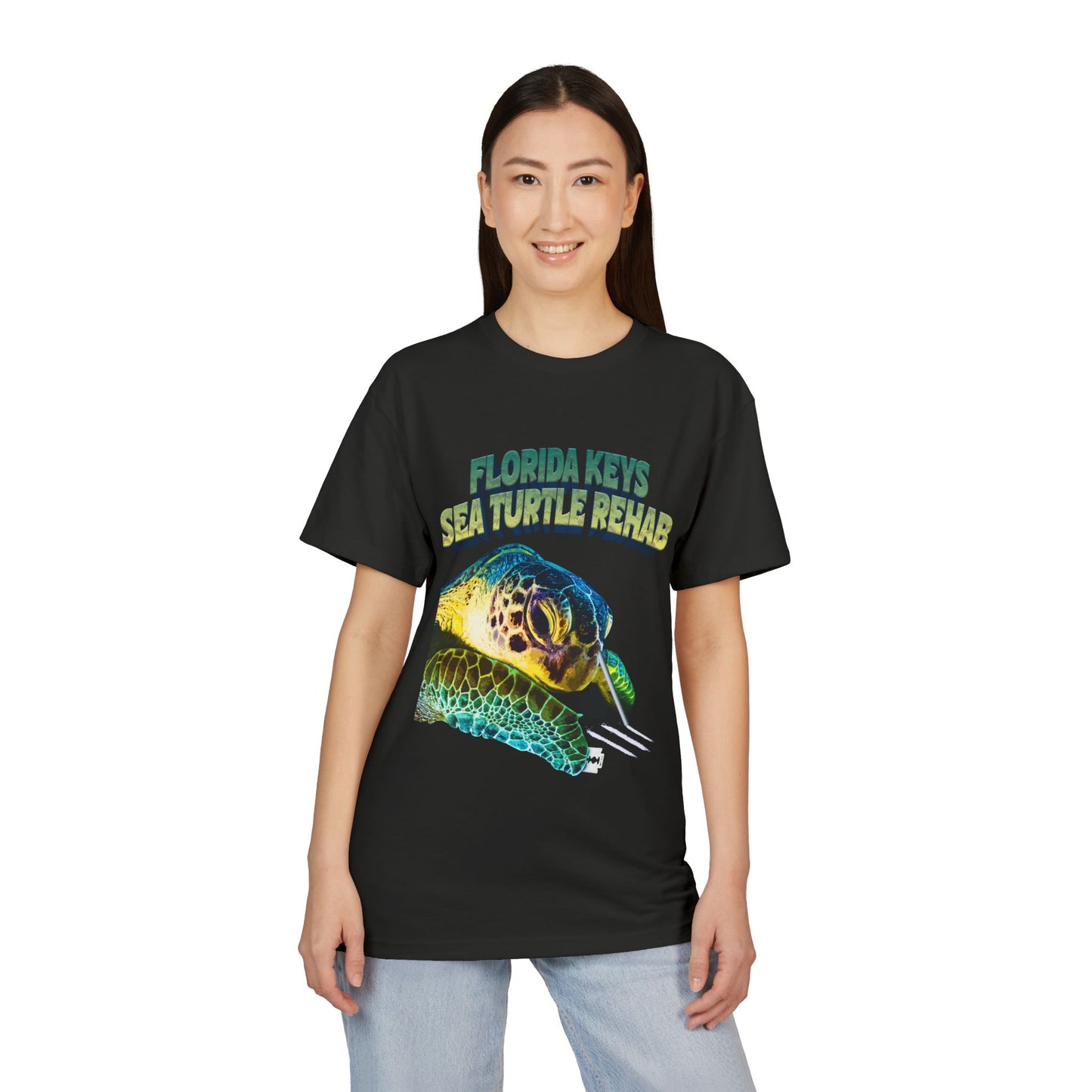 Florida Keys Sea Turtle Rehab Unisex Sueded T-Shirt, Eco-Friendly Tee, Animal Lover Gift, Wildlife Conservation Shirt, Beach Vibes Top