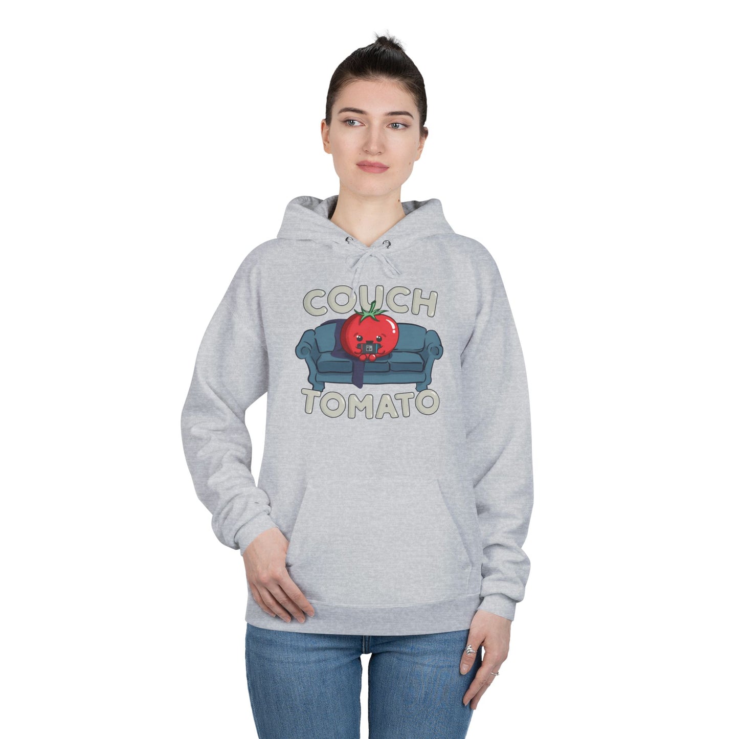 Cozy Couch Tomato Medium Weight Pullover Hoodie