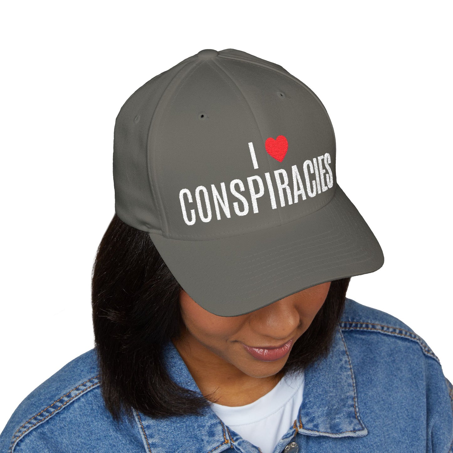 I Heart Conspiracies - Closed-Back Structured Cap (Embroidery)