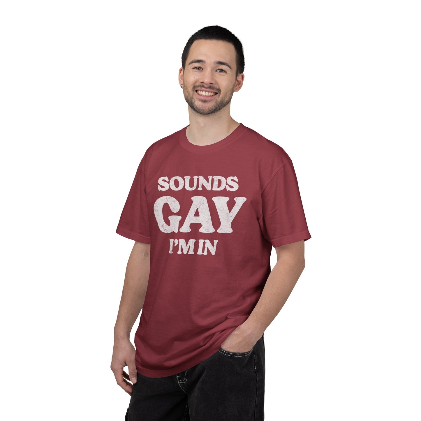 Sounds Gay, I'm In! - Printed on ComfortColors Unisex Garment-Dyed T-shirt