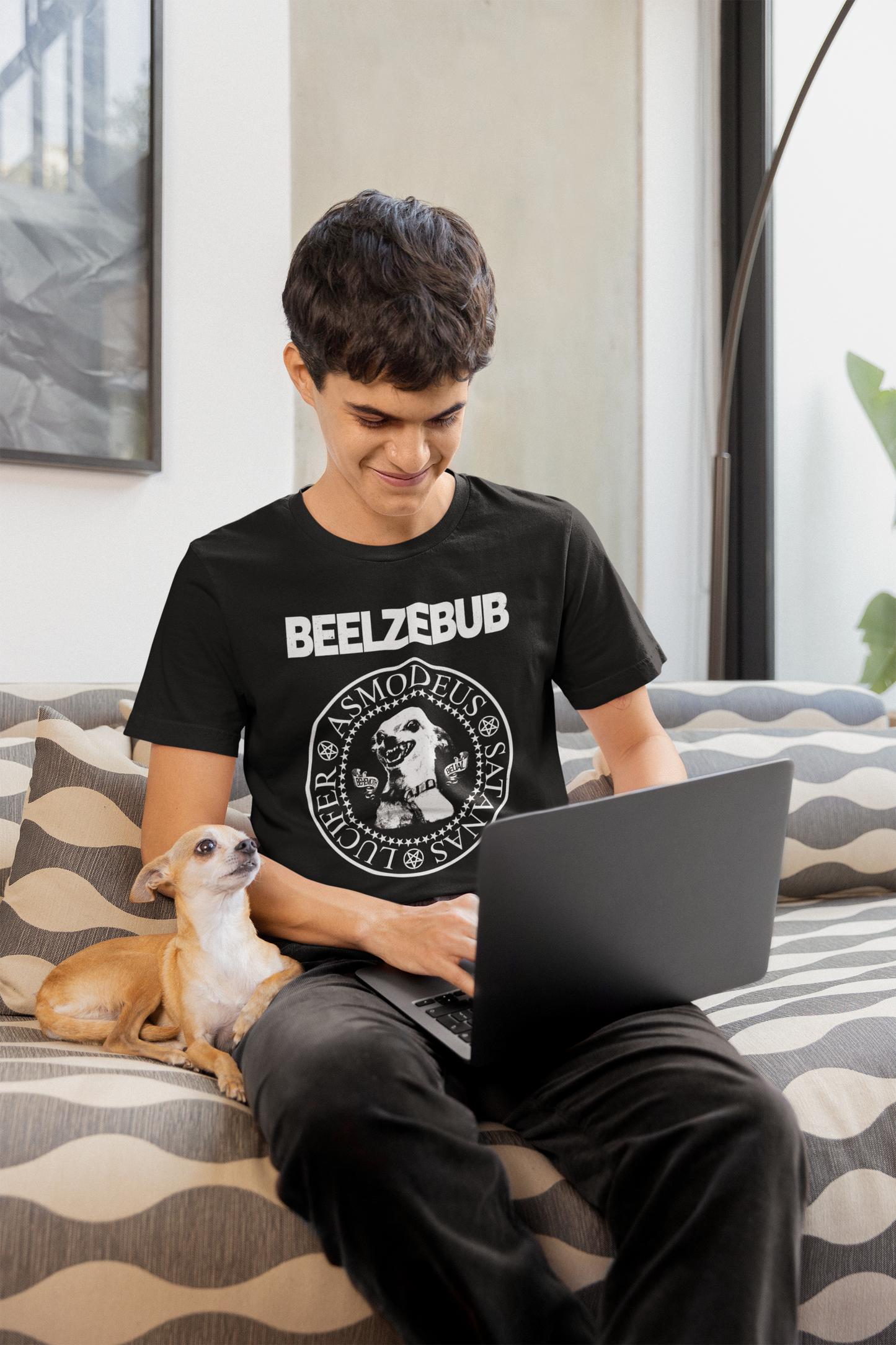 Demon Names Meme Chihuahua Funny Occult T-Shirt – Goth Humor Graphic Tee